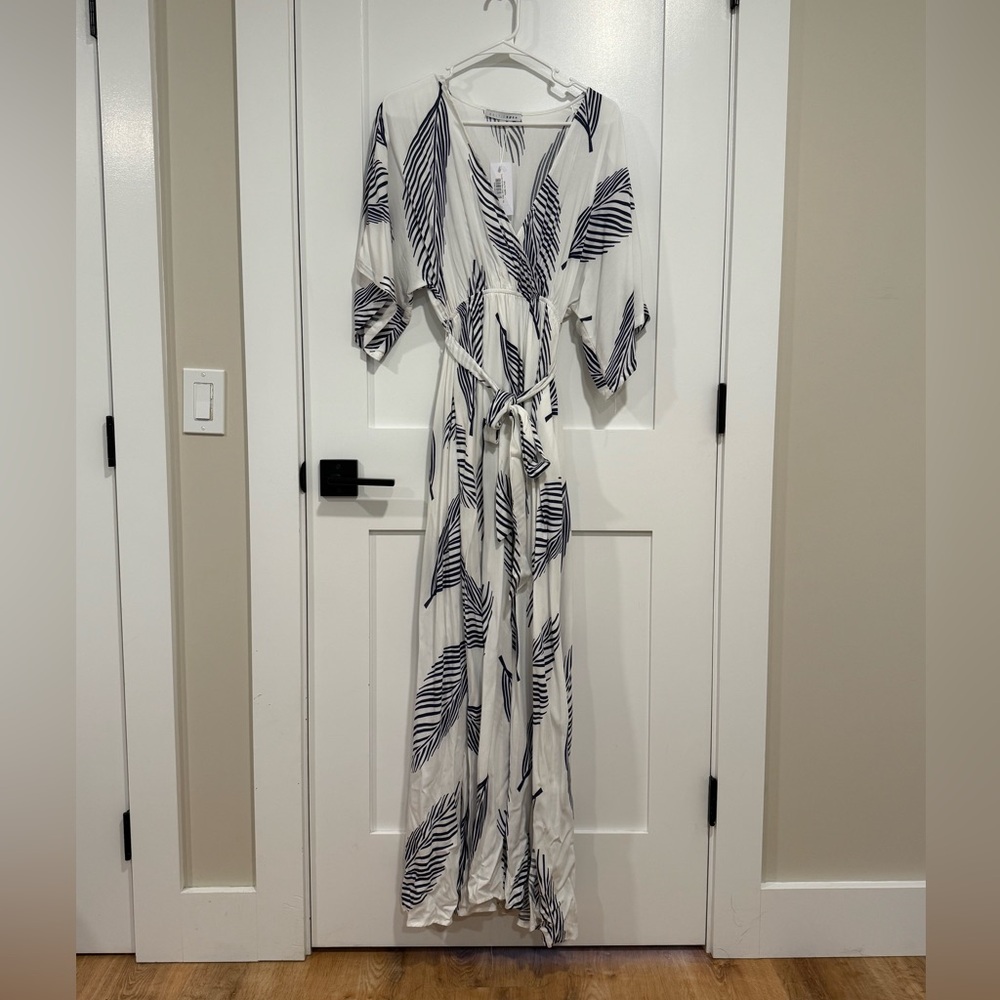 Baltic Born Navy and White Patterned Dress